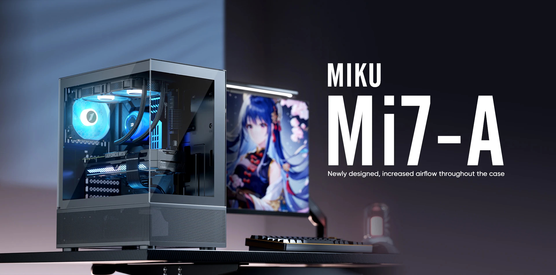 Кутия 1stPlayer MIKU Mi7-A Black Case ATX Reversed fans included