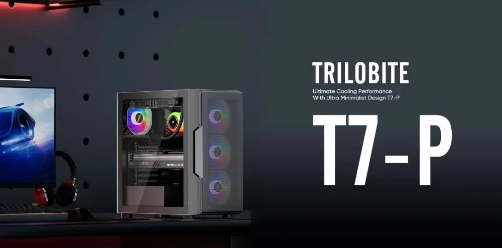 Кутия 1stPlayer TRILOBITE T7-P Case ATX 4 fans included