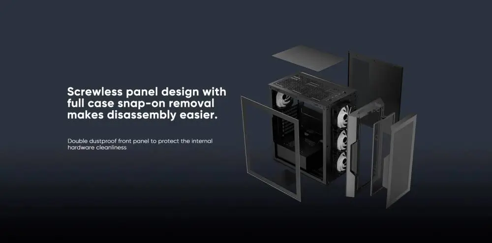 Кутия 1stPlayer TRILOBITE T7-P Case ATX 4 fans included