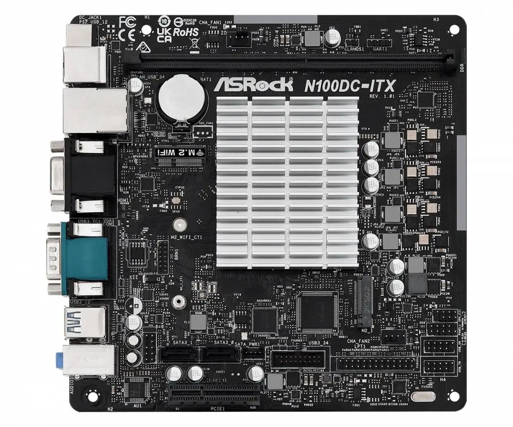 Дънна платка Asrock N100DC-ITX, Intel Quad-Core Processor N100
