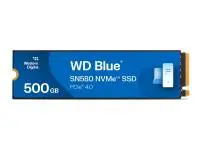 Диск SSD WD Blue SN580 NVMe 500GB M.2 2280 PCIe Gen4 - WDS500G3B0E