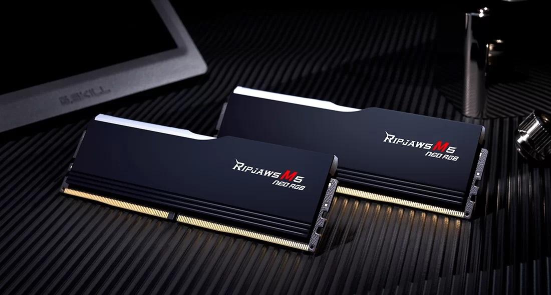 Μνήμη G.SKILL Ripjaws M5 Neo RGB Black 32GB (2x16GB) DDR5 6000MHz CL36 EXPO - GSKILL-F5-6000J36-RM5NRK