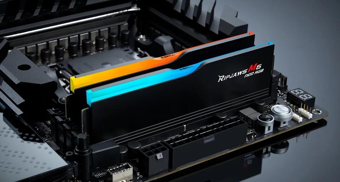 Μνήμη G.SKILL Ripjaws M5 Neo RGB Black 32GB (2x16GB) DDR5 6000MHz CL36 EXPO - GSKILL-F5-6000J36-RM5NRK