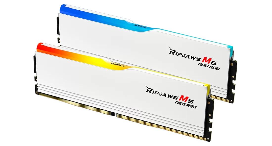 Памет G.SKILL Ripjaws M5 Neo RGB White 32GB (2x16GB) DDR5 6000MHz CL36 EXPO - GSKILL-F5-6000J36-RM5NRW 