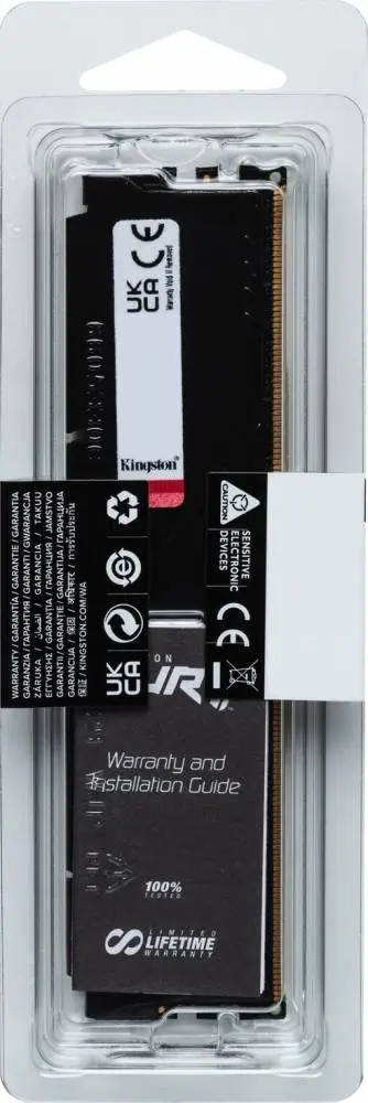 Памет Kingston FURY Beast Black 16GB (1x16GB) DDR5 6000MHz CL36 EXPO - KF560C36BBE2-16