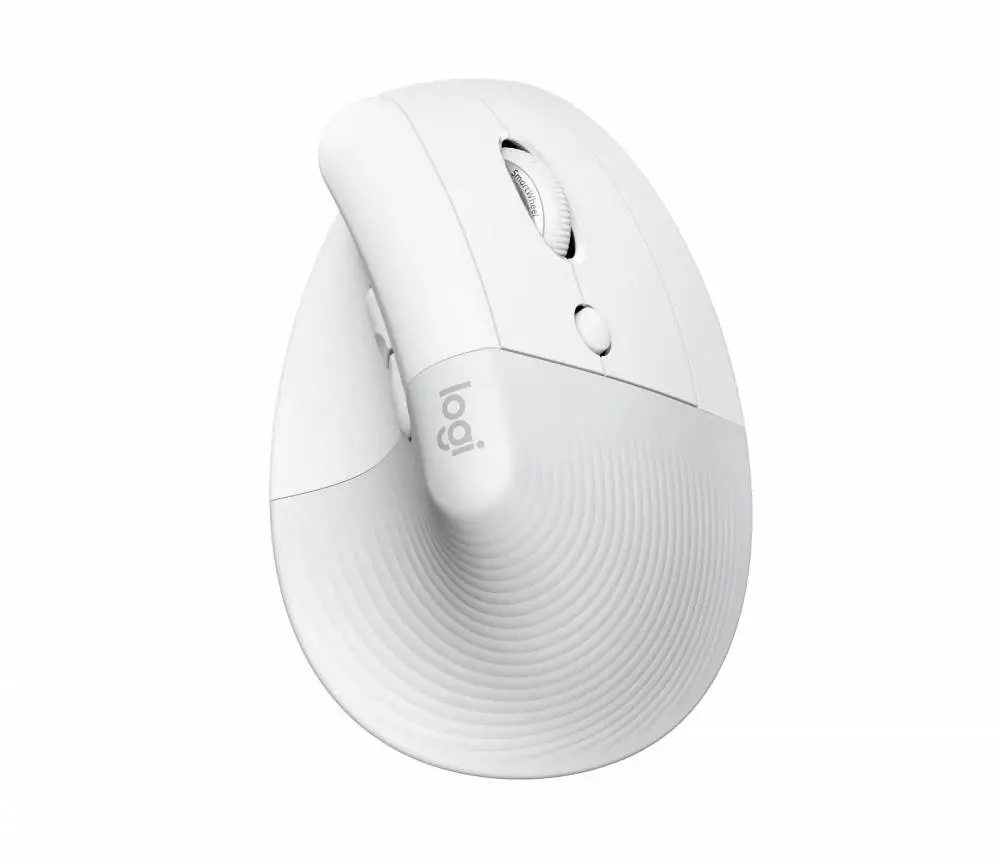 Безжична Мишка Logitech Lift Vertical, for Mac, Ергономична, Бял