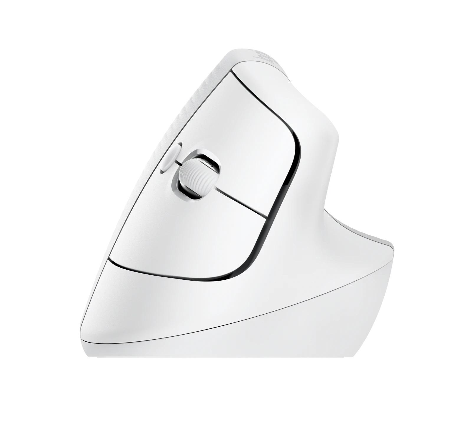 Безжична Мишка Logitech Lift Vertical, for Mac, Ергономична, Бял