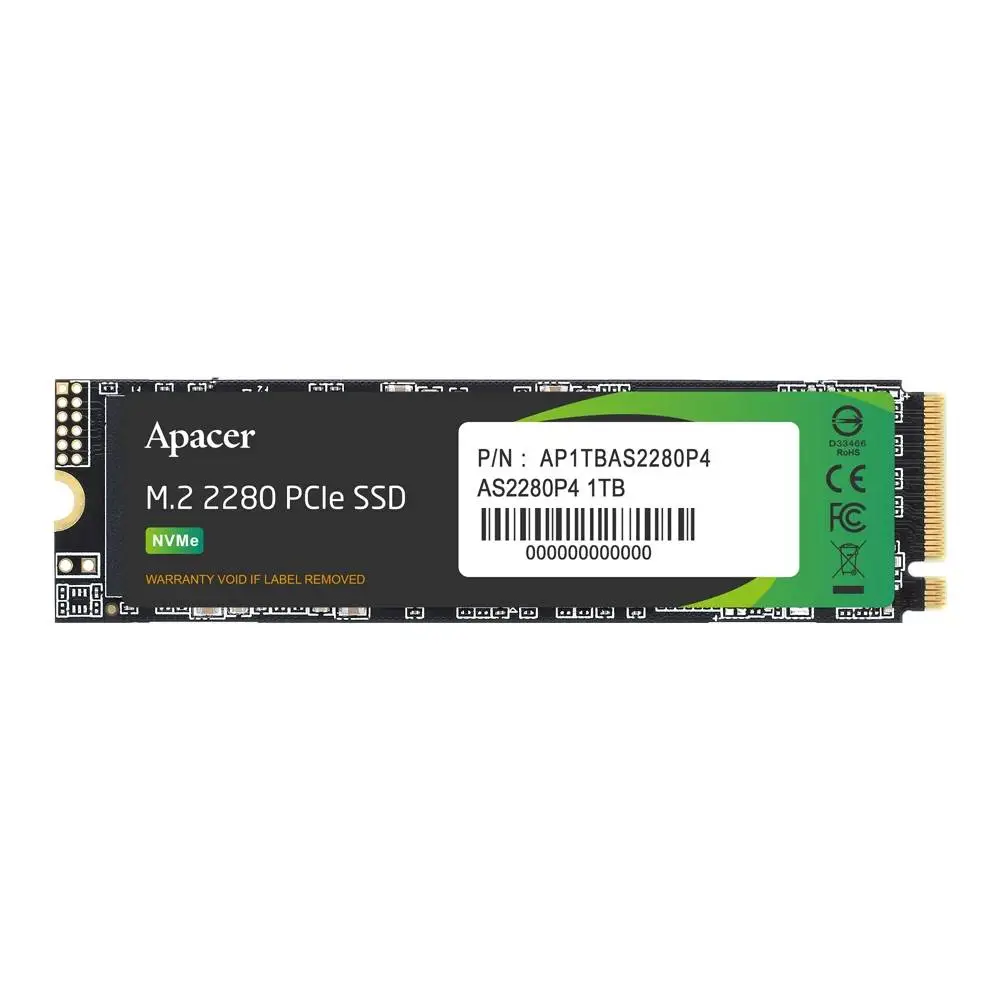 Диск SSD Apacer AS2280P4 1TB M.2 2280 NVMe PCIe Gen3x4 - AP1TBAS2280P4-1