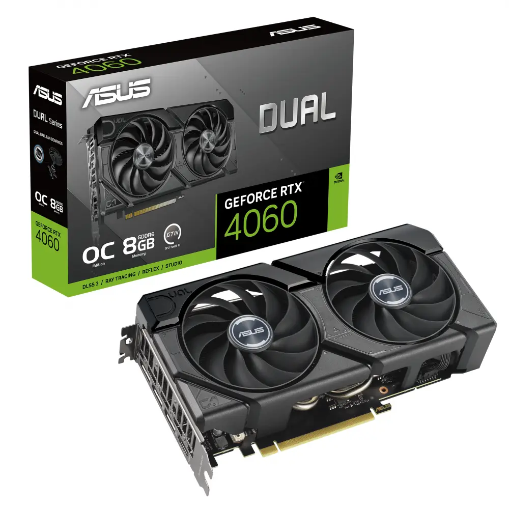 Видео карта ASUS DUAL GeForce RTX 4060 EVO OC 8GB GDDR6 - 90YV0JC7-M0NA00