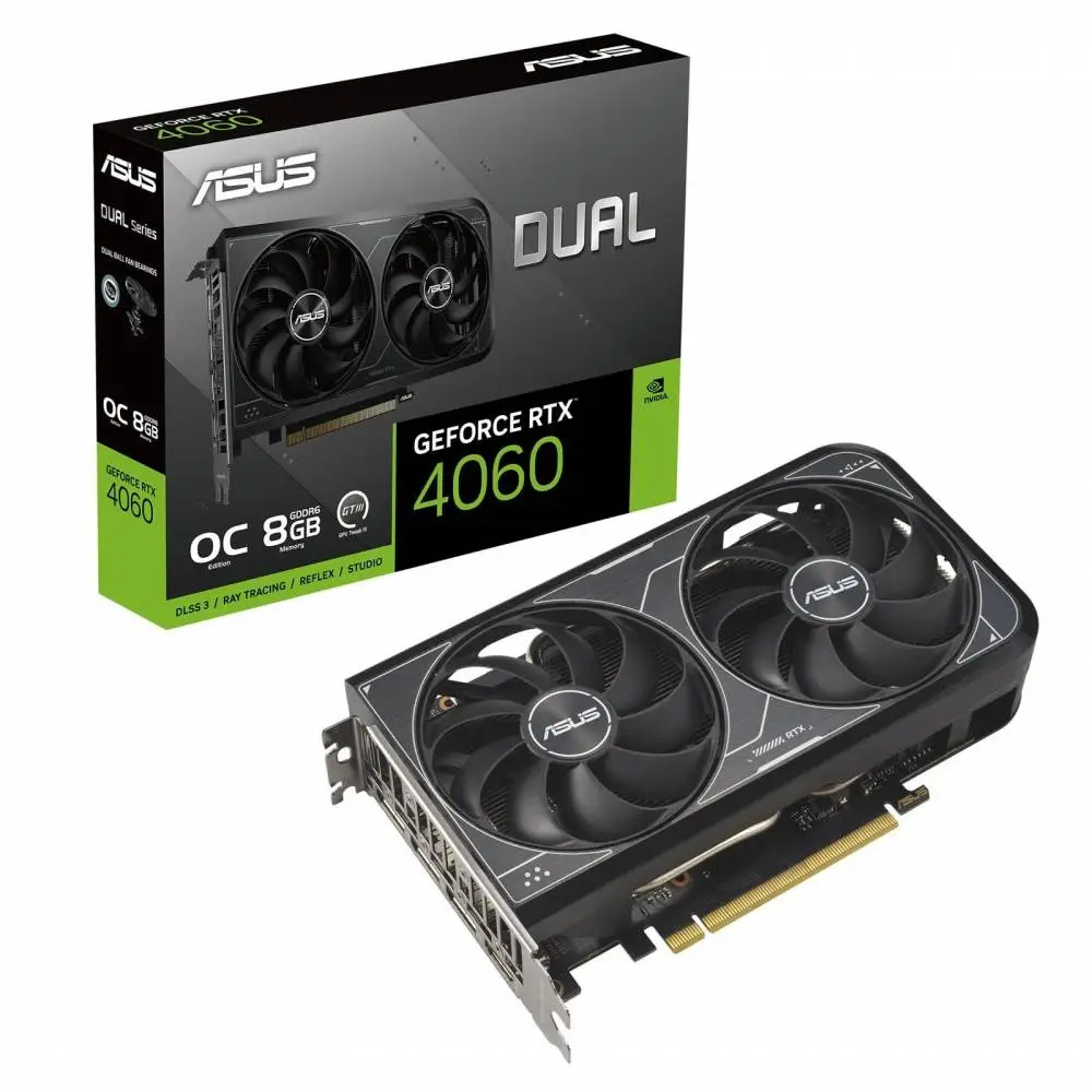 Видео карта ASUS Dual GeForce RTX 4060 V2 OC Edition 8GB GDDR6 - 90YV0JC4-M0NA00