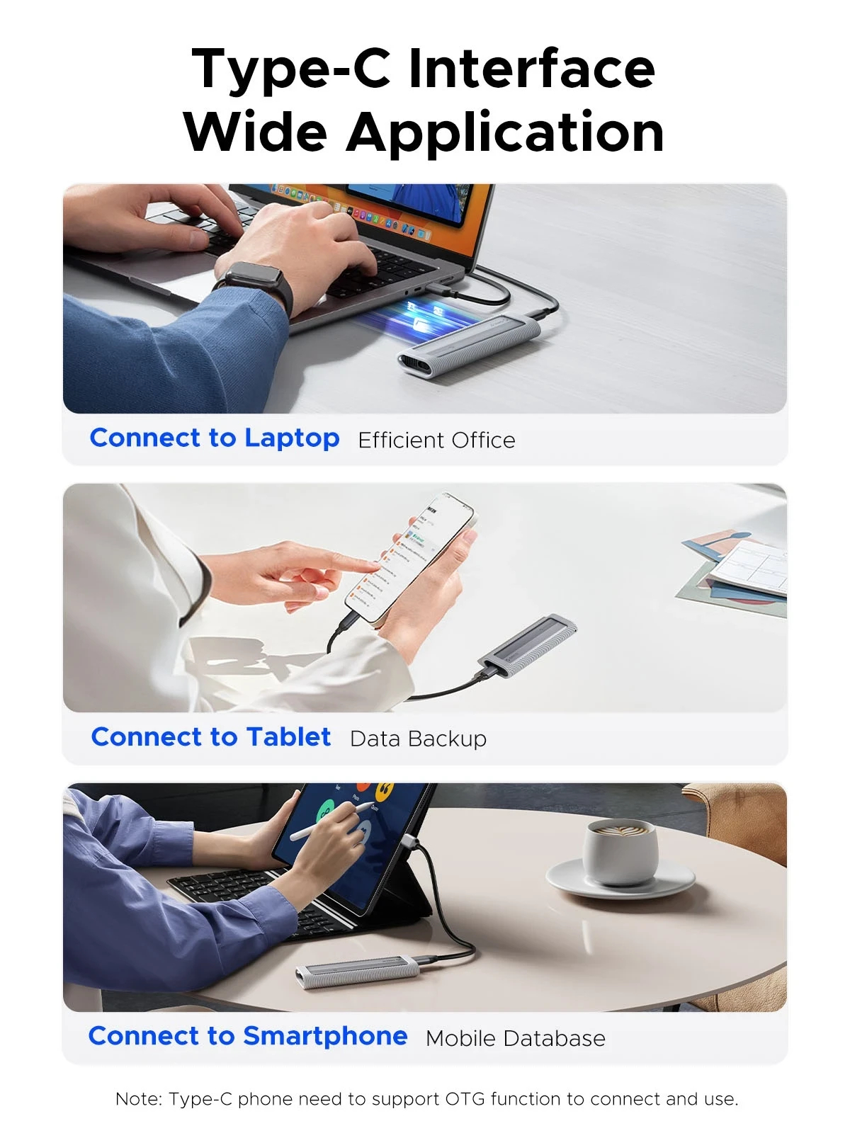 Apacer външна кутия за диск Storage - Case - M.2 NVMe M-key 10 Gbps, Silicone Protective Case, USB-C/A - AXM2-G2-V1-GY