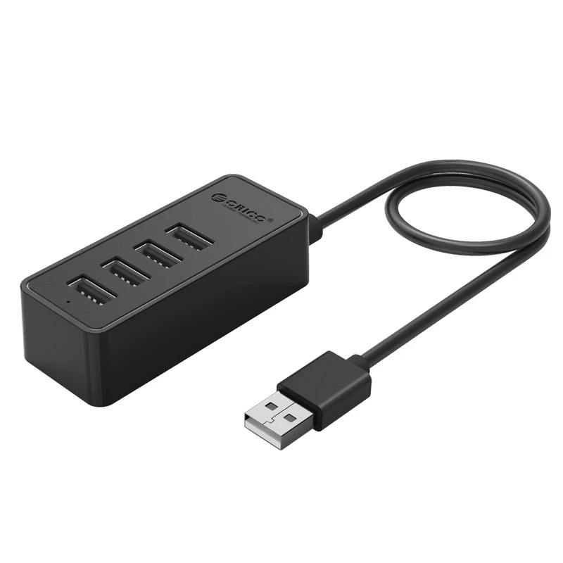 Hub Orico USB2.0 HUB 4 puertos - entrada USB/Micro USB, Negro - W5P-U2-100-BK-EP