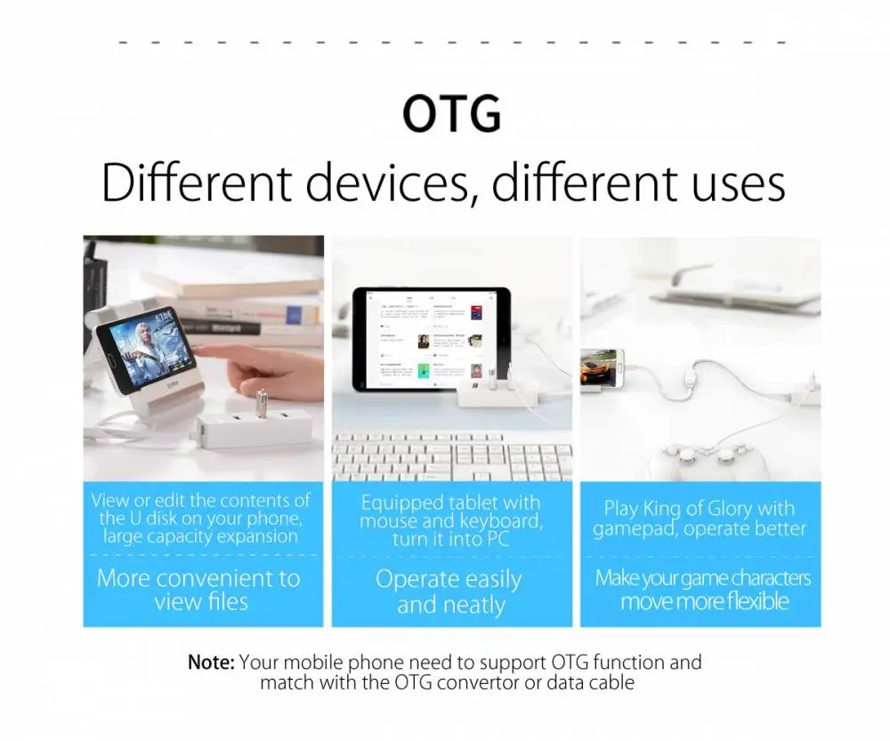 Hub Orico USB2.0 HUB 4 puertos - entrada USB/Micro USB, Negro - W5P-U2-100-BK-EP