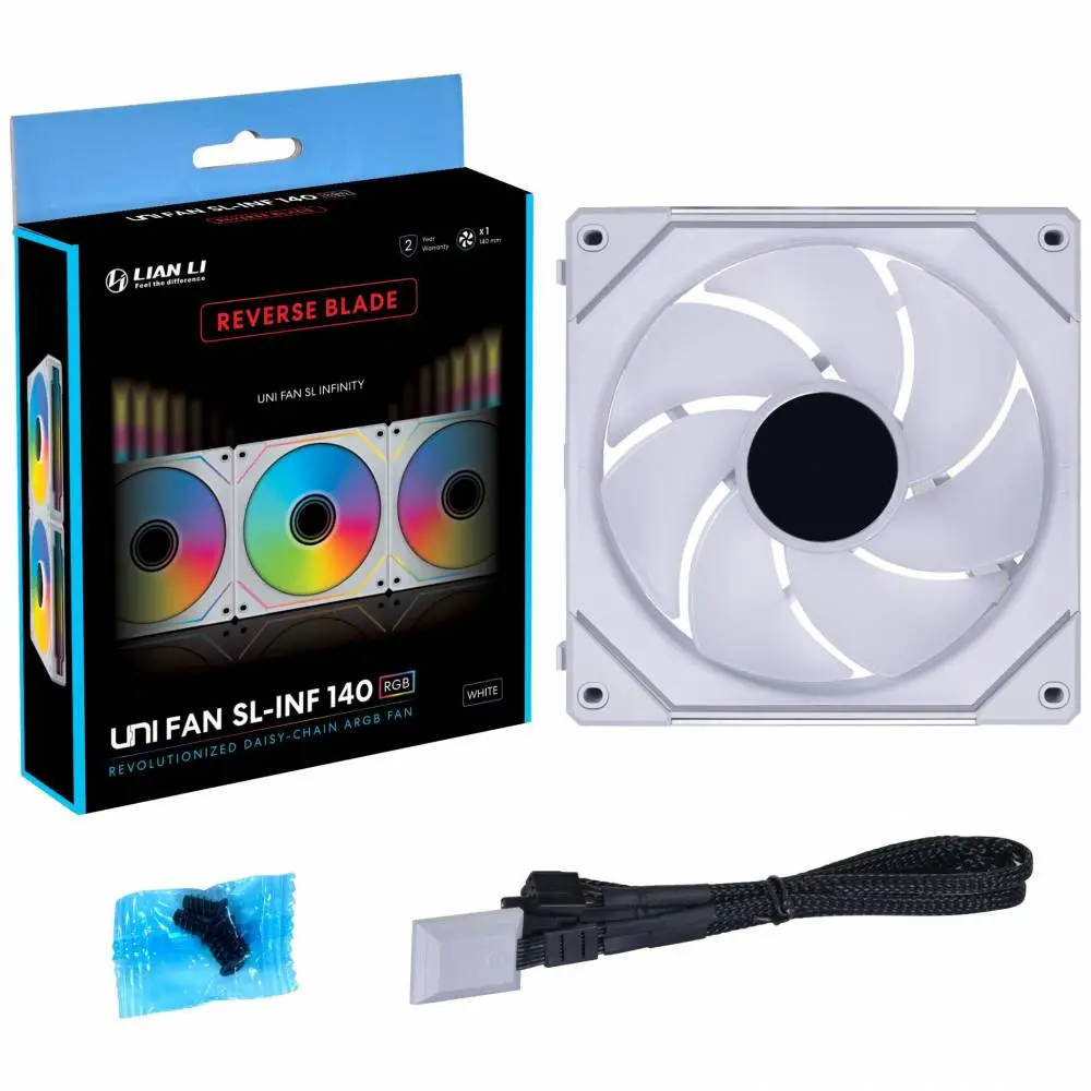 Вентилатор Lian-Li UNI SL-INF Reverse Blade 140 ARGB PWM White