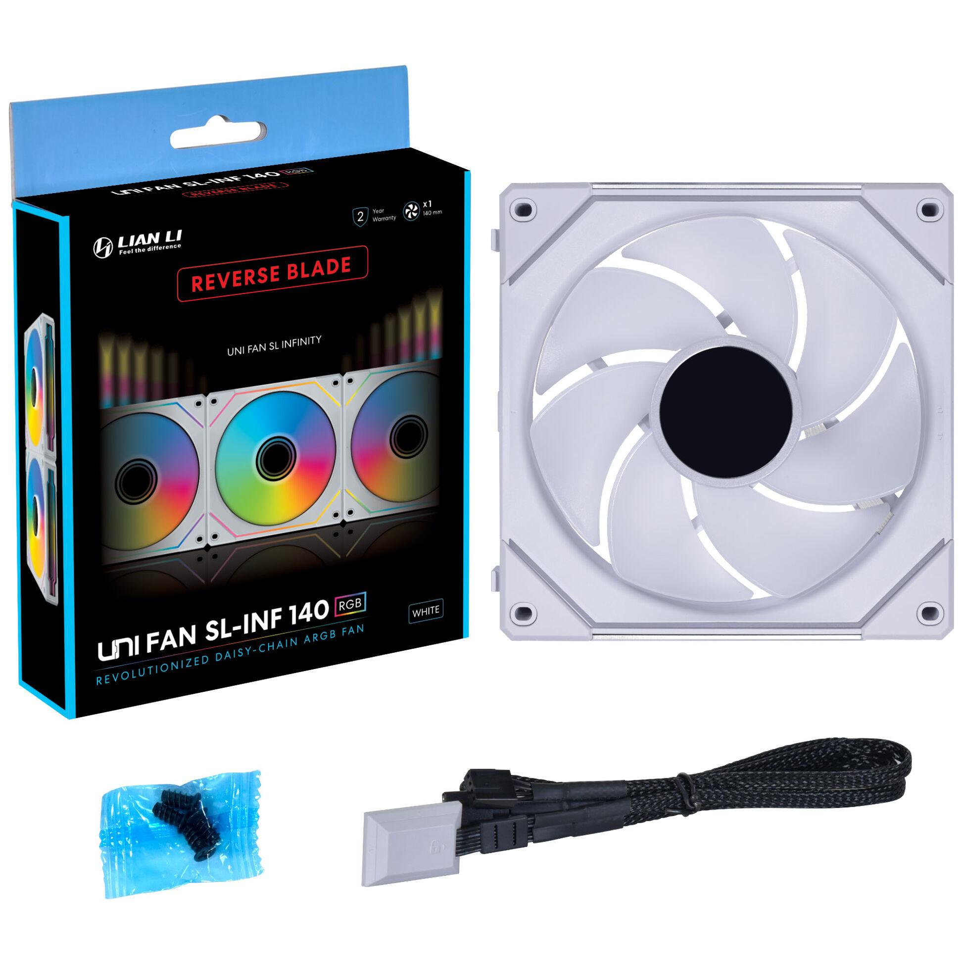 Вентилатор Lian-Li UNI SL-INF Reverse Blade 140 ARGB PWM White