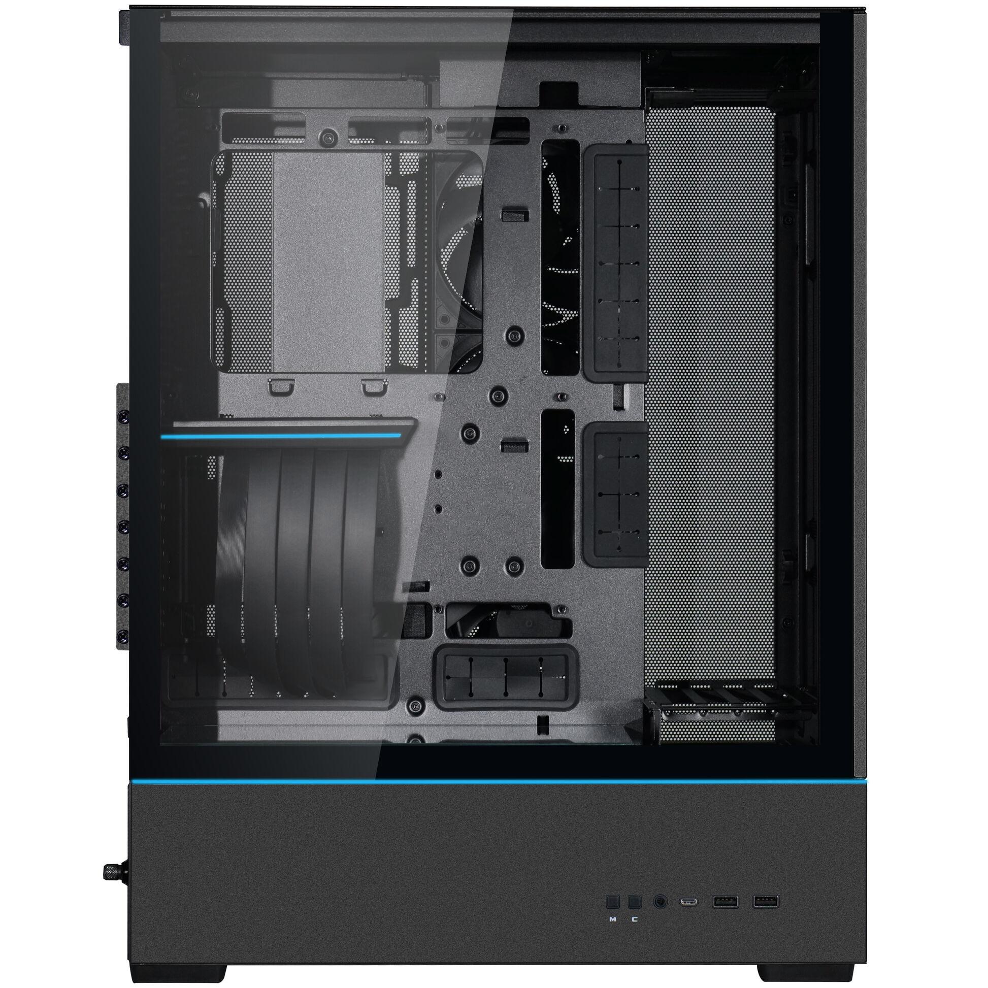 Кутия Lian-Li SUP01X Mid-Tower Tempered Glass Black