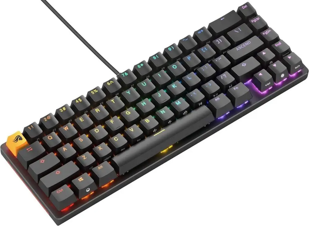 Геймърска механична клавиатура Glorious GMMK 2 Black Compact- Fox Switches US-Layout
