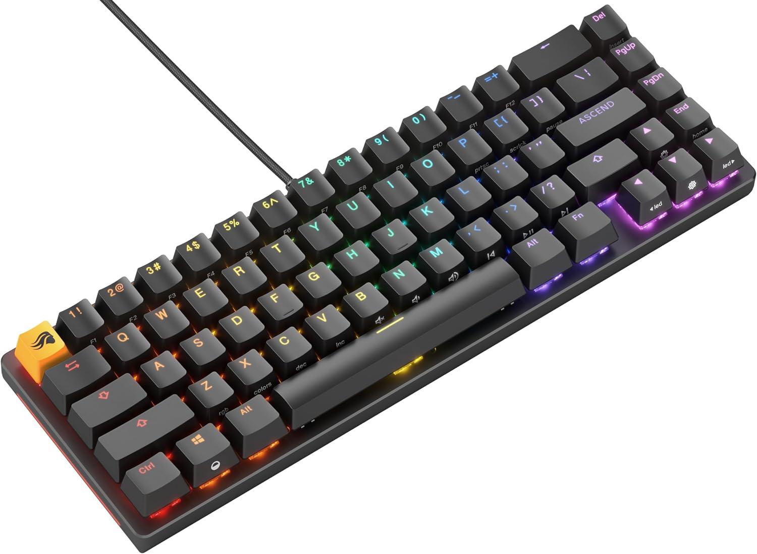 Геймърска механична клавиатура Glorious GMMK 2 Black Compact- Fox Switches US-Layout