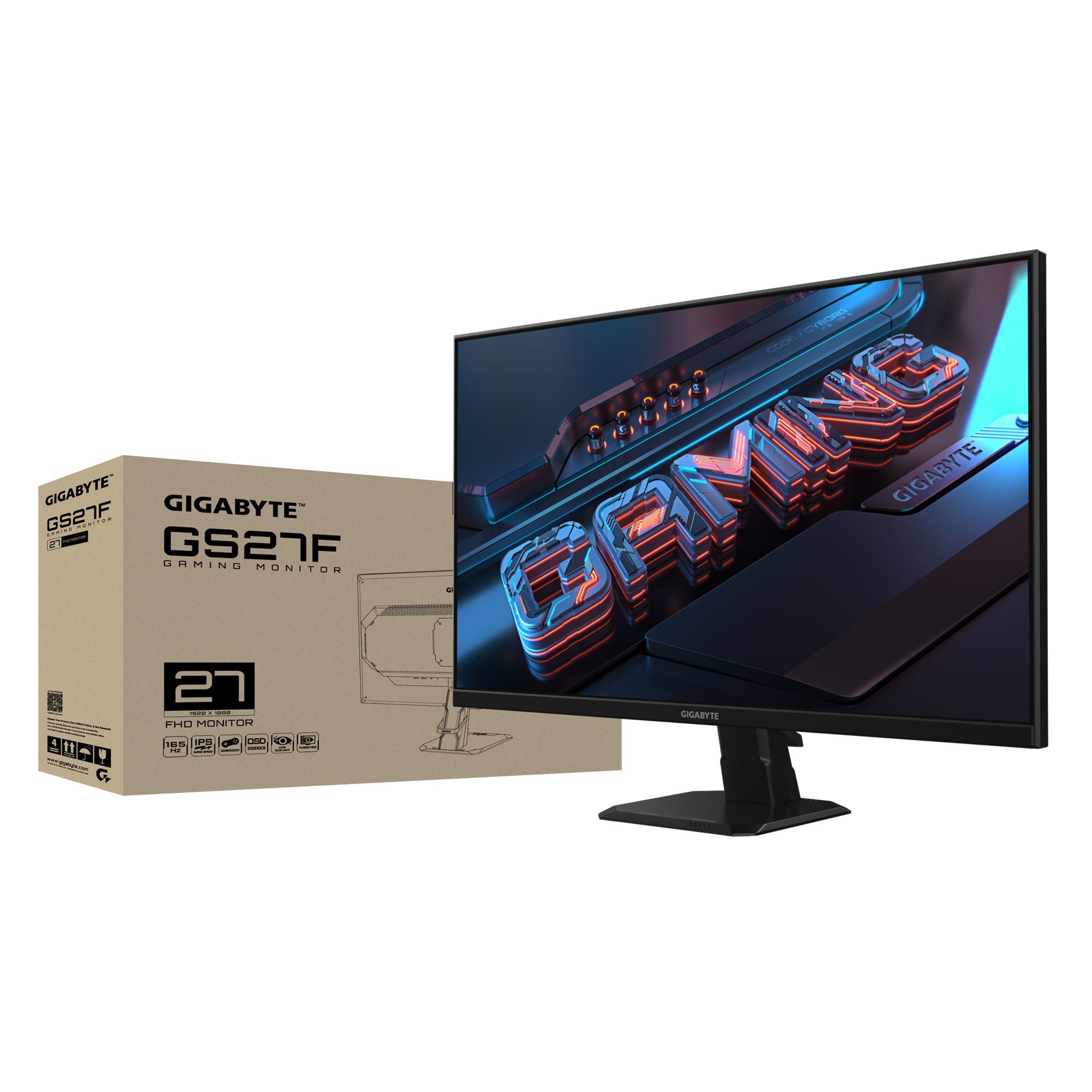 Монитор Gigabyte GS27F 27" SS IPS, FHD 1920x1080, 170 Hz, 1 ms, HDR Ready, AMD FreeSync Premium