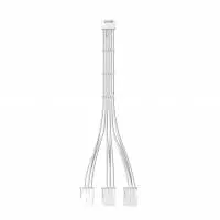 Кабел 1stPlayer Custom Sleeved Modding Cable White - 3 x PCIe 8-pin to 12VHPWR - FM3-B-WH