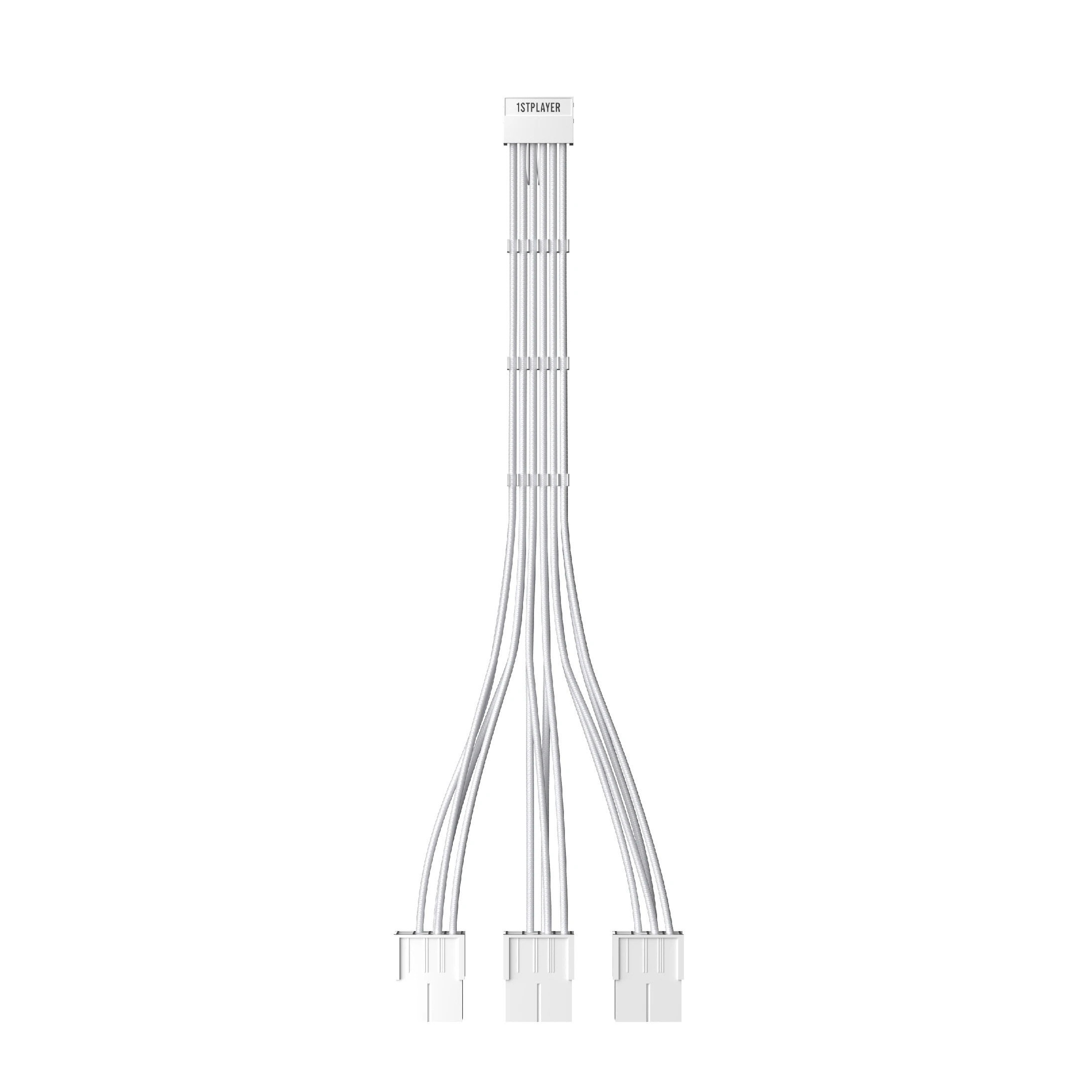 Кабел 1stPlayer Custom Sleeved Modding Cable White - 3 x PCIe 8-pin to 12VHPWR - FM3-B-WH