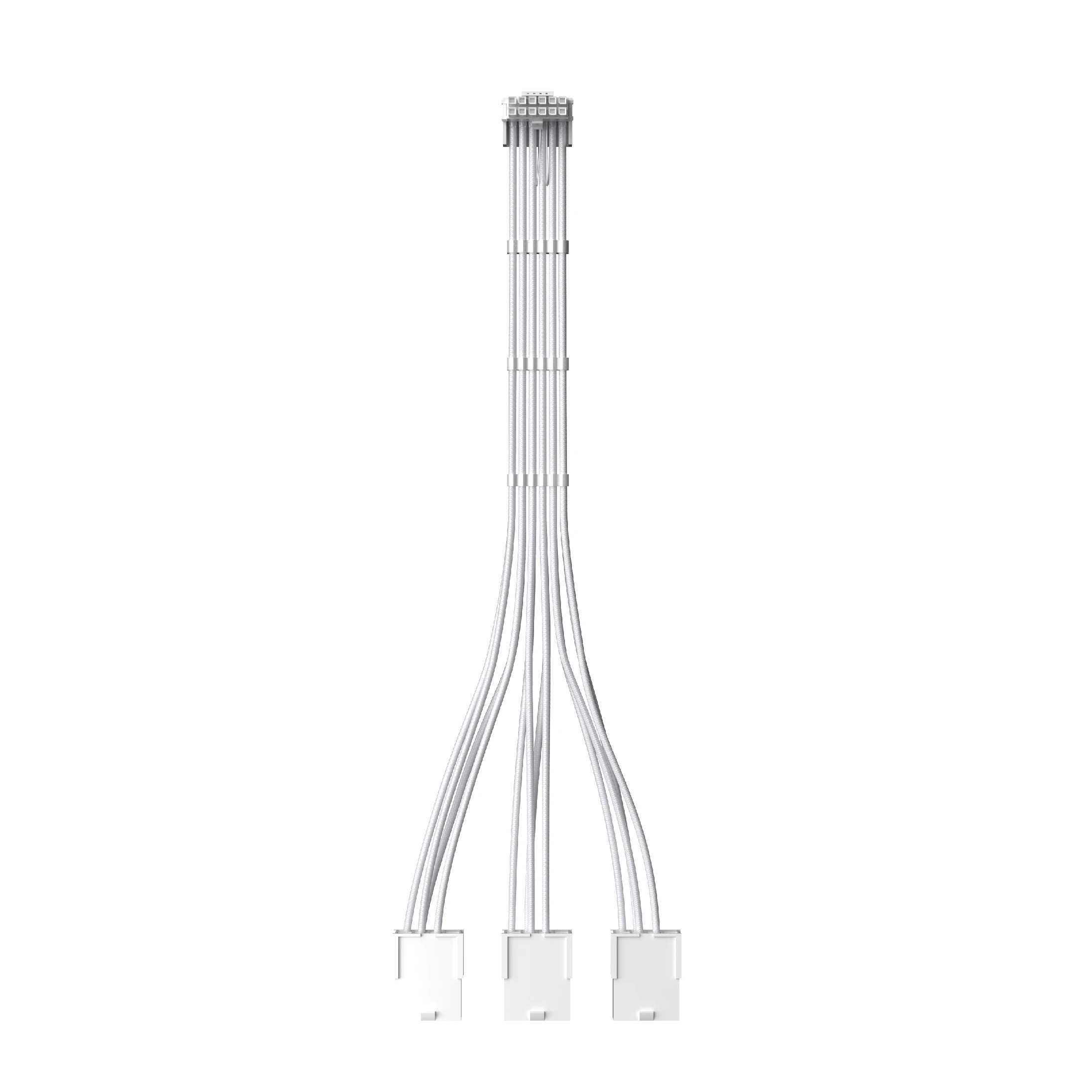 Кабел 1stPlayer Custom Sleeved Modding Cable White - 3 x PCIe 8-pin to 12VHPWR - FM3-B-WH