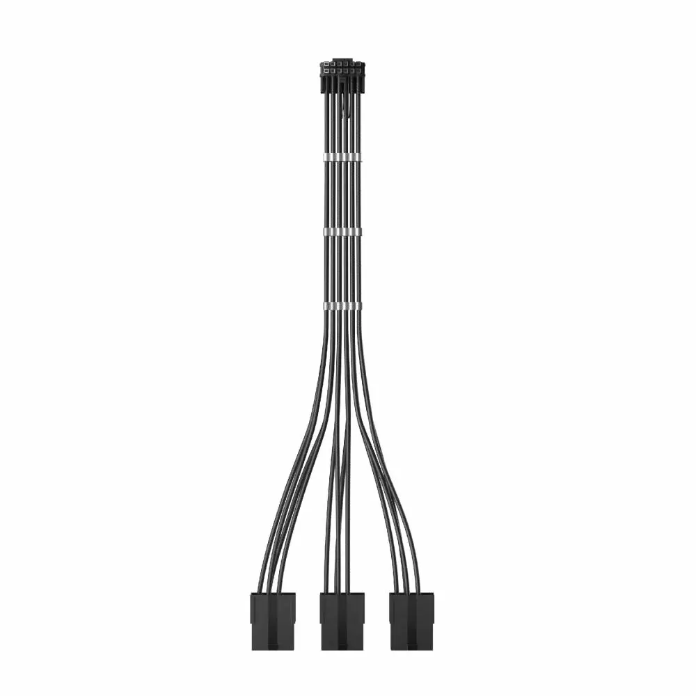 Кабел 1stPlayer Custom Sleeved Modding Cable Black - 3 x PCIe 8-pin to 12VHPWR - FM3-B-BK