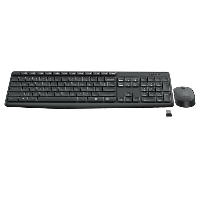 Kit clavier sans fil avec souris Logitech MK235, Gris foncé