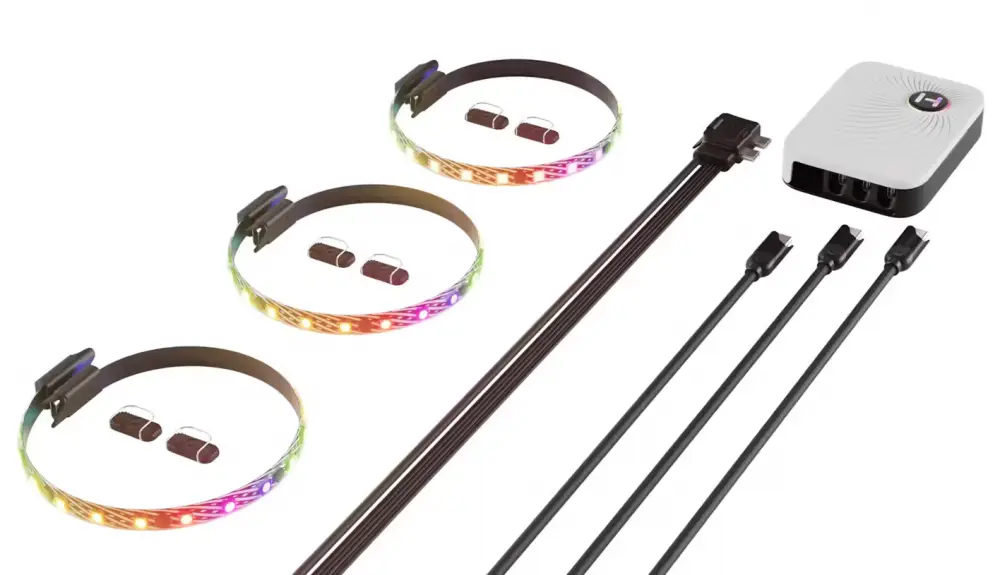 RGB-Streifen-Set HYTE LS10 - 330 mm + NP50