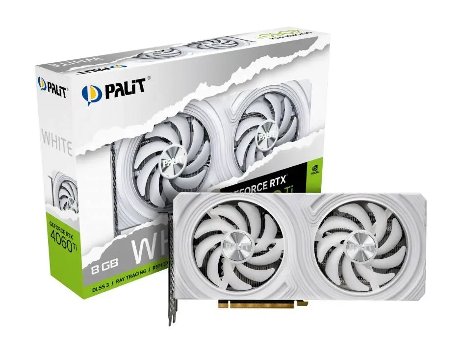 Видео карта Palit GeForce RTX 4060 Ti White 8GB GDDR6 - NE6406T019P1-1048L