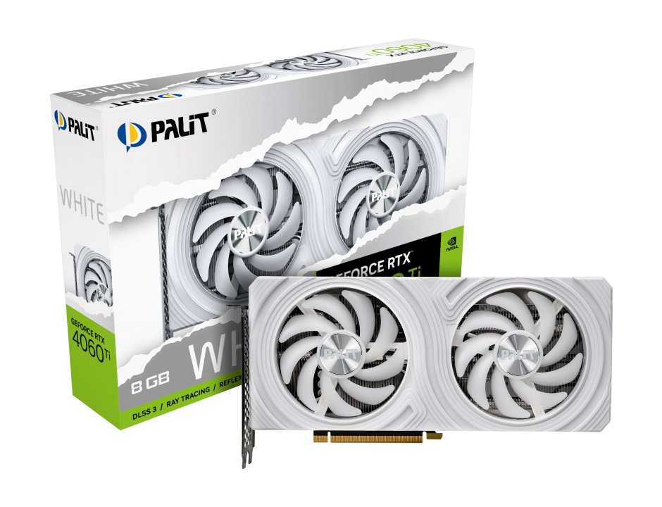 Видео карта Palit GeForce RTX 4060 Ti White 8GB GDDR6 - NE6406T019P1-1048L