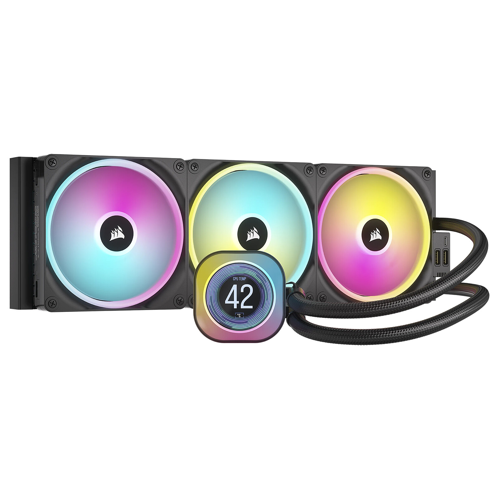 Водно охлаждане за процесор Corsair iCUE LINK H170i LCD Liquid CPU Cooler - CW-9061009-WW