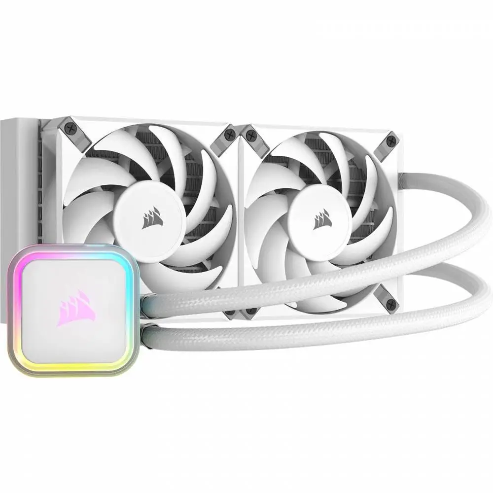 Водно охлаждане за процесор Corsair iCUE H100i RGB ELITE Liquid CPU Cooler White - CW-9060078-WW