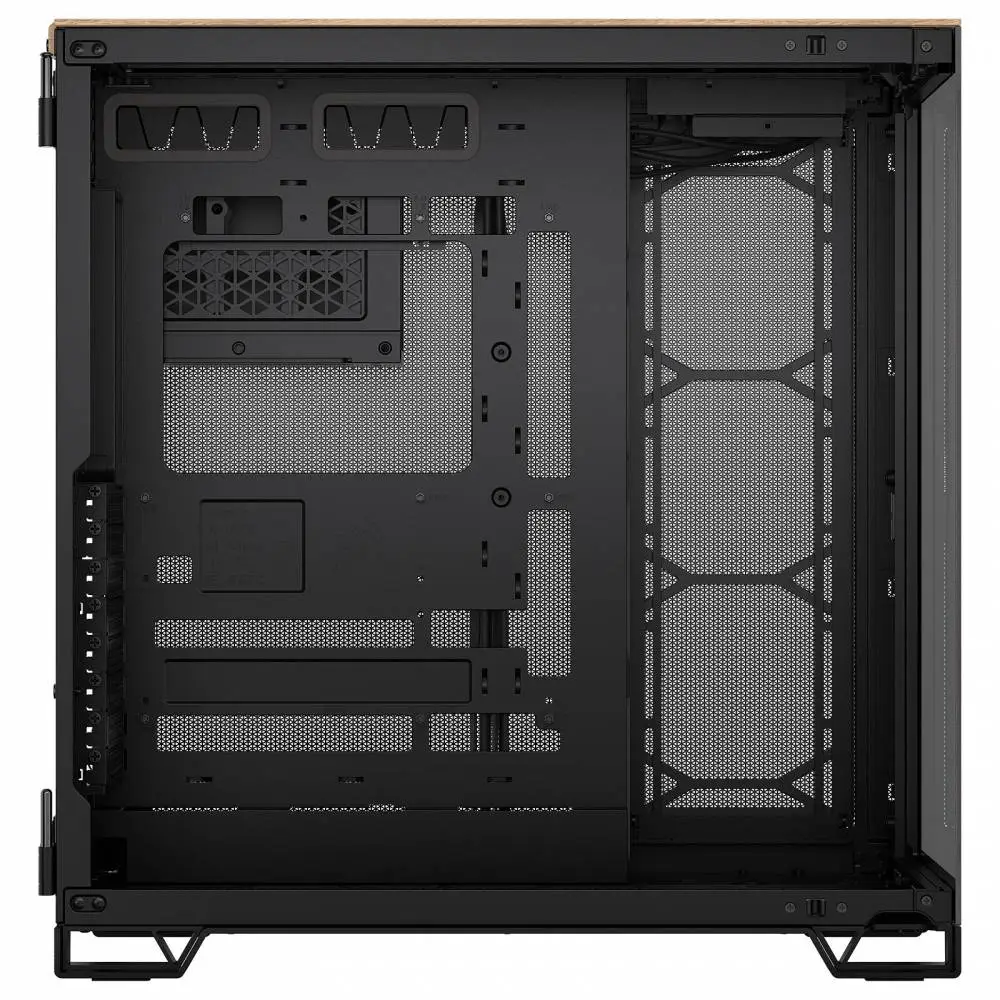 Кутия Corsair 6500X Mid-Tower Dual Chamber PC Case Black/Walnut Wood - CC-9011282-WW
