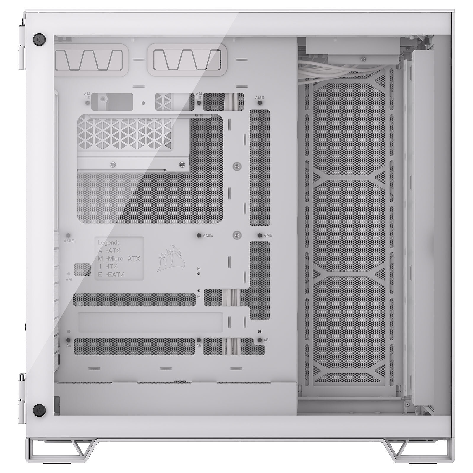 Кутия Corsair 6500D AIRFLOW Mid-Tower Dual Chamber PC Case White - CC-9011260-WW
