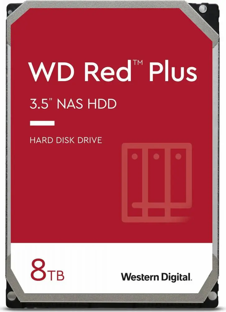 Жорсткий диск WD Red Plus 8TB 3.5" 5640rpm 256MB cache SATA 6Gb/s - WD80EFPX