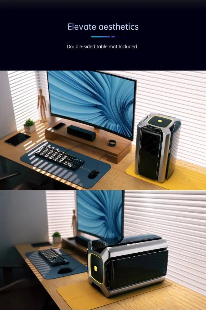 Кутия Geometric Future Model 2 THE ARK Mesh Black Case mATX