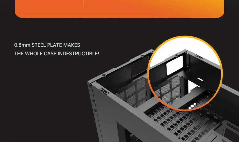 Кутия Geometric Future Model 6 Cezanne Black Case EATX