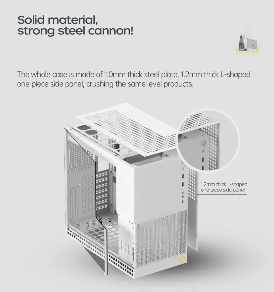 Кутия Geometric Future Model 4 Lancelot White Case EATX