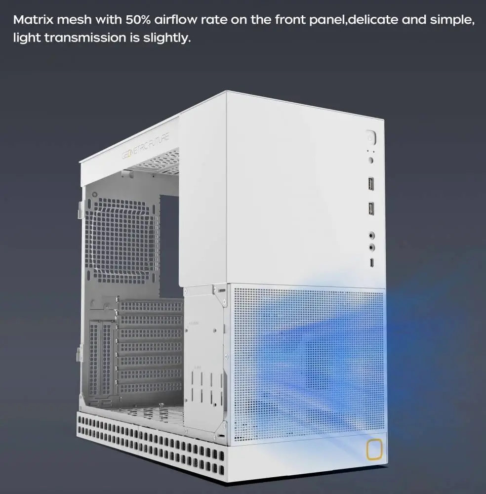 Кутия Geometric Future Model 4 Lancelot White Case EATX