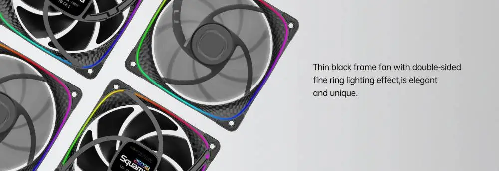 Вентилатори Geometric Future Squama 2503B Black Fan Pack 3-in-1 - 1F2503B312000