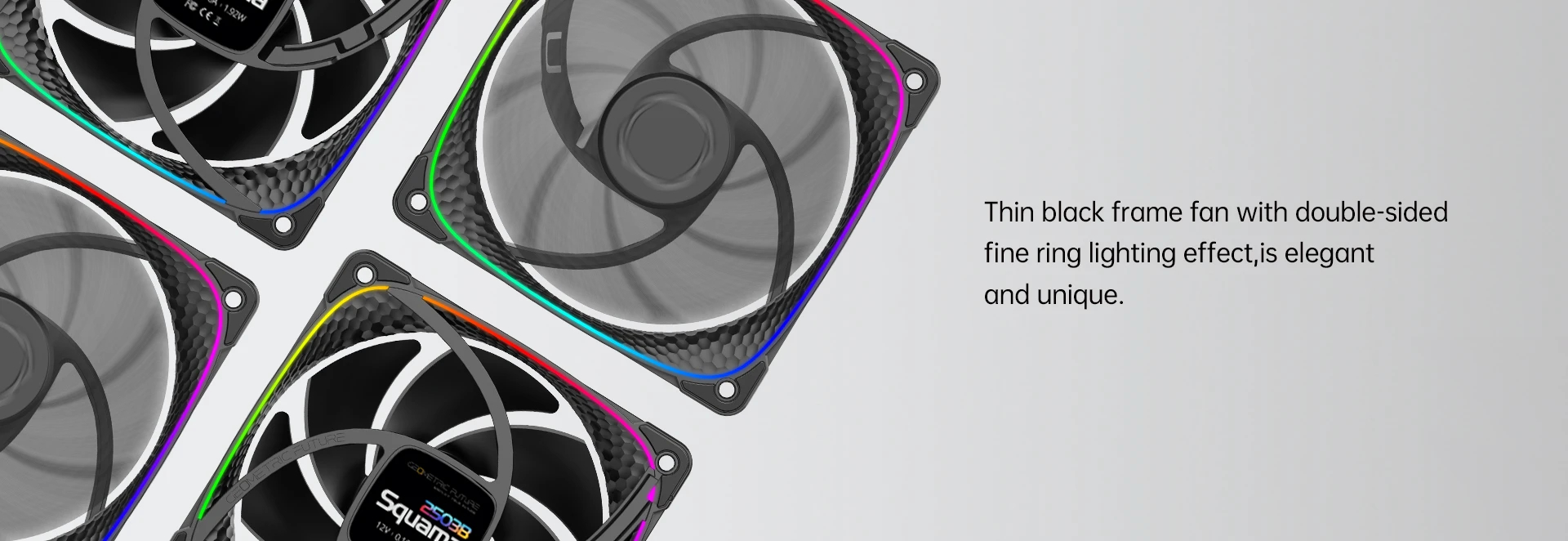 Вентилатори Geometric Future Squama 2503B Black Fan Pack 3-in-1 - 1F2503B312000   