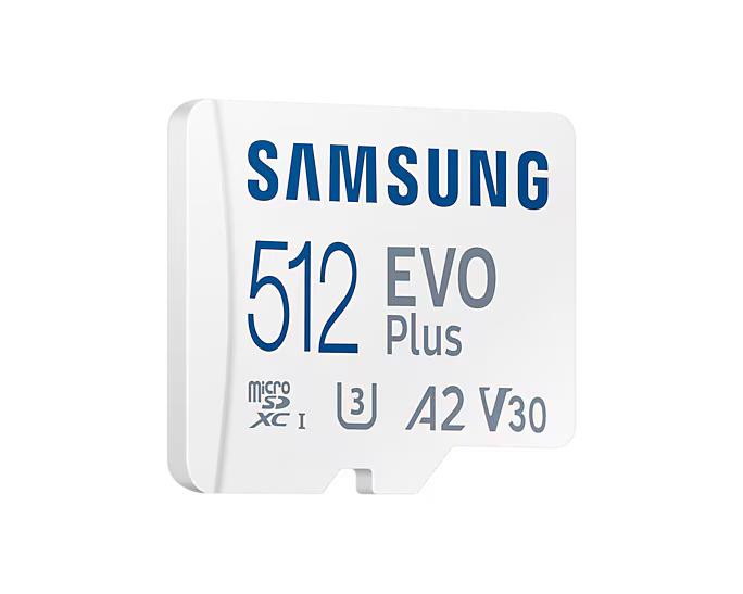 Κάρτα μνήμης Samsung EVO Plus, microSDXC, UHS-I, 512GB, Αντάπτορας