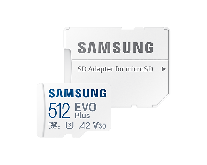 Κάρτα μνήμης Samsung EVO Plus, microSDXC, UHS-I, 512GB, Αντάπτορας