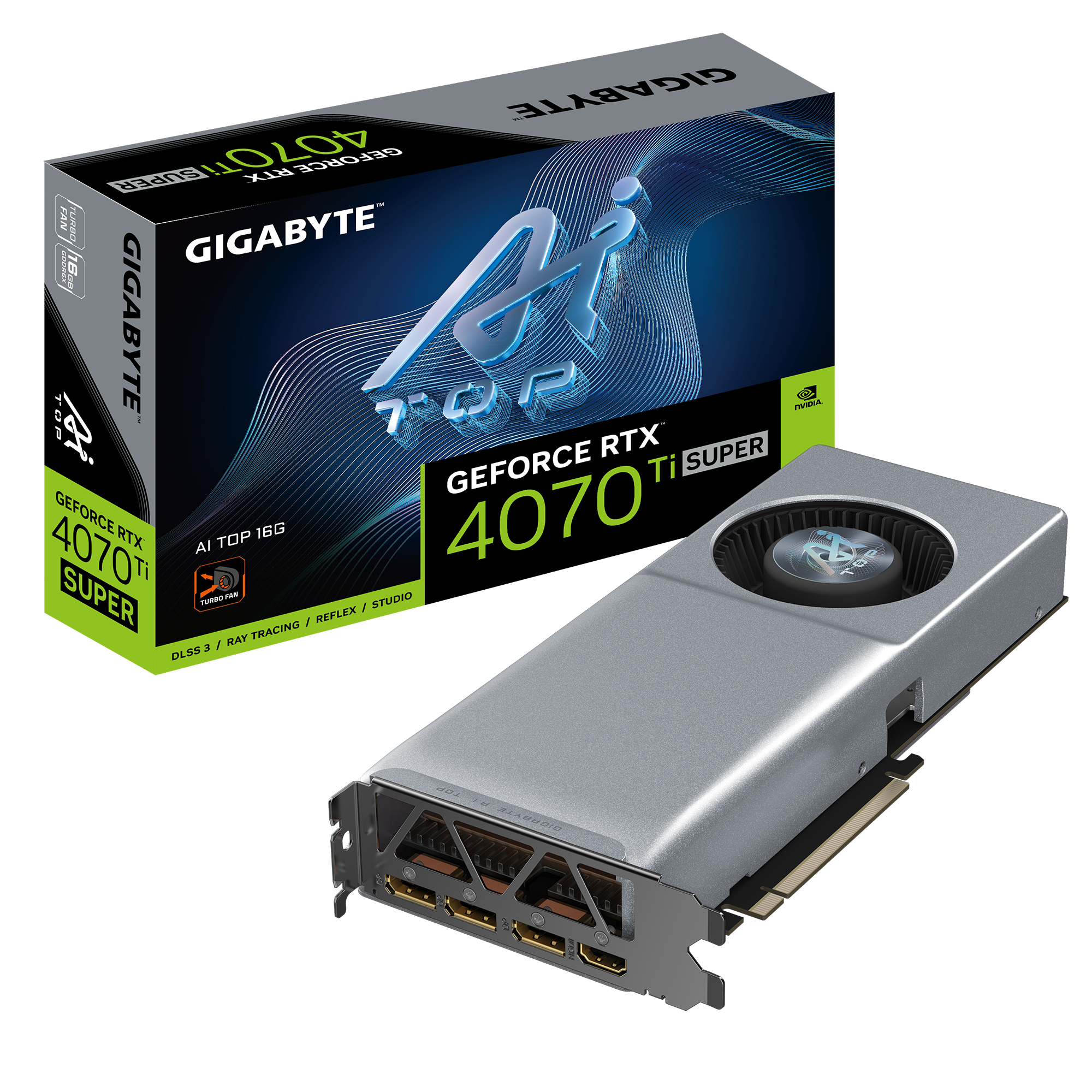 Видео карта Gigabyte RTX 4070 Ti SUPER AI TOP 16GB GDDR6X