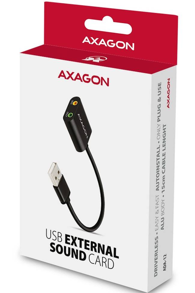 Звукова карта Axagon ADA-12 USB sound card външна