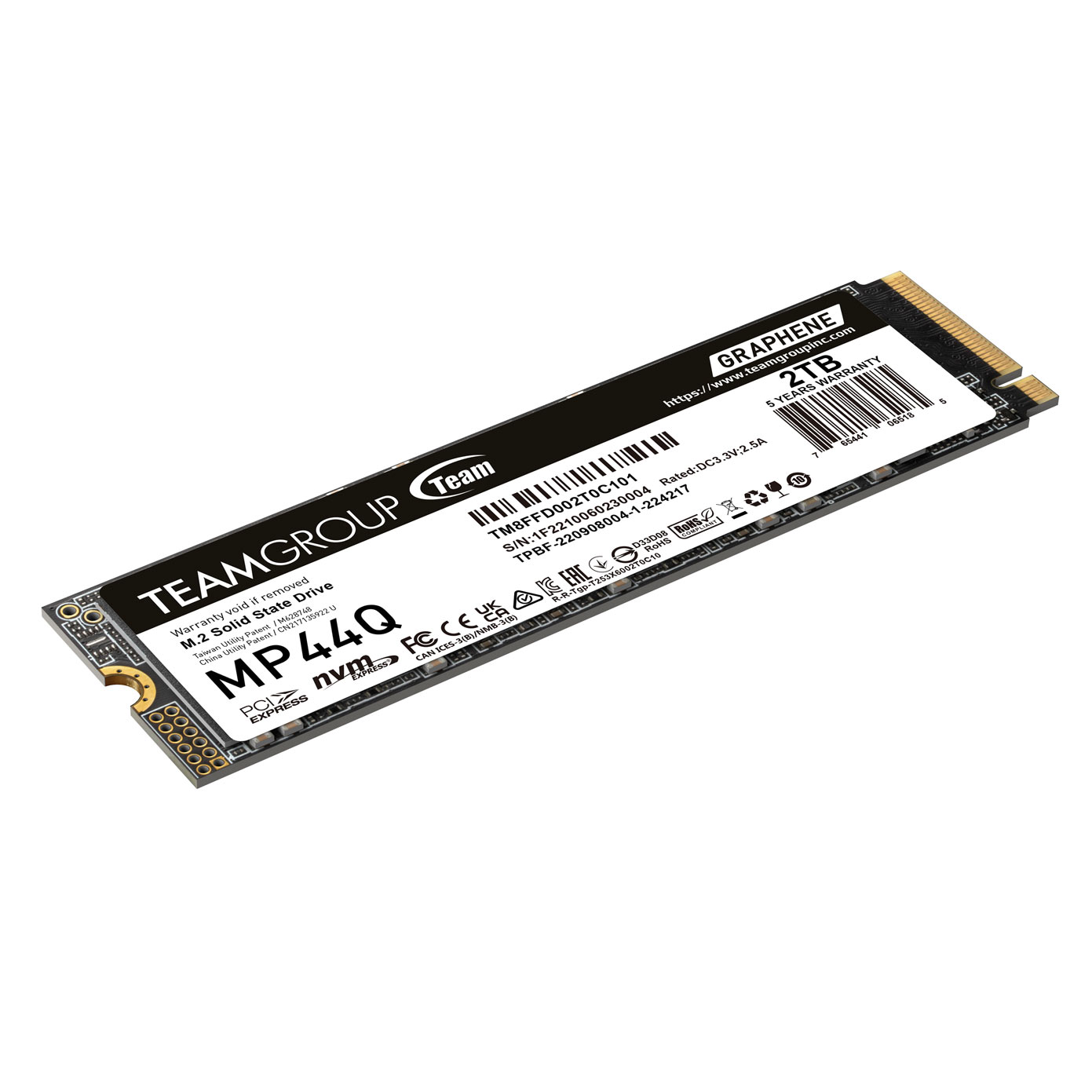 Диск SSD Team Group MP44Q 2TB M.2 2280 NVMe PCIe Gen4x4 - TM8FFD002T0C01