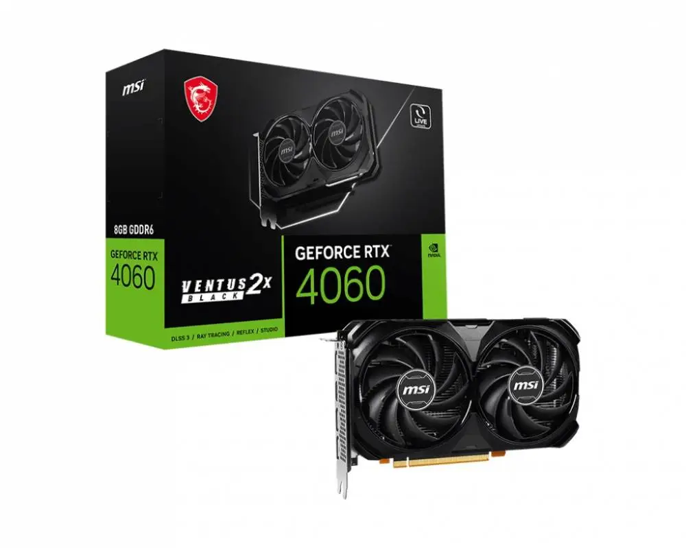 Видео карта MSI GeForce RTX 4060 VENTUS 2X Black 8G - 912-V516-028
