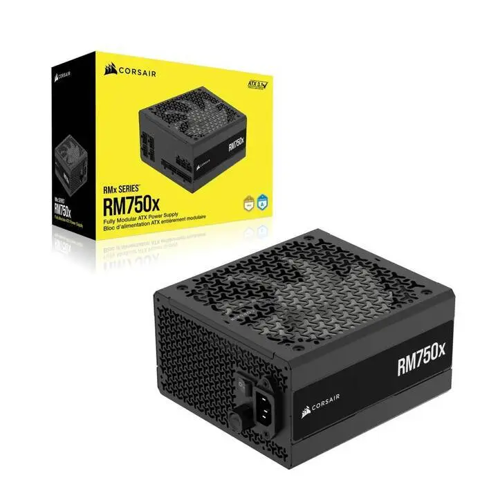 Захранване Corsair RM750x 750W 80 Plus Gold ATX 3.1 PCie 5.1 Fully Modular PSU - CP-9020285-EU