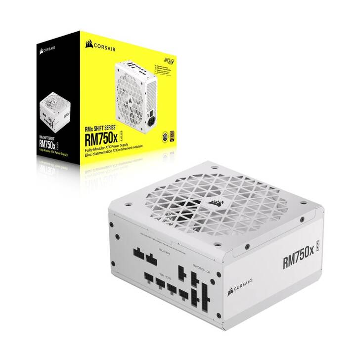 Захранване Corsair RM750x SHIFT 750W 80 Plus Gold ATX 3.1 PCIe 5.1 Fully Modular White PSU - CP-9020273-EU